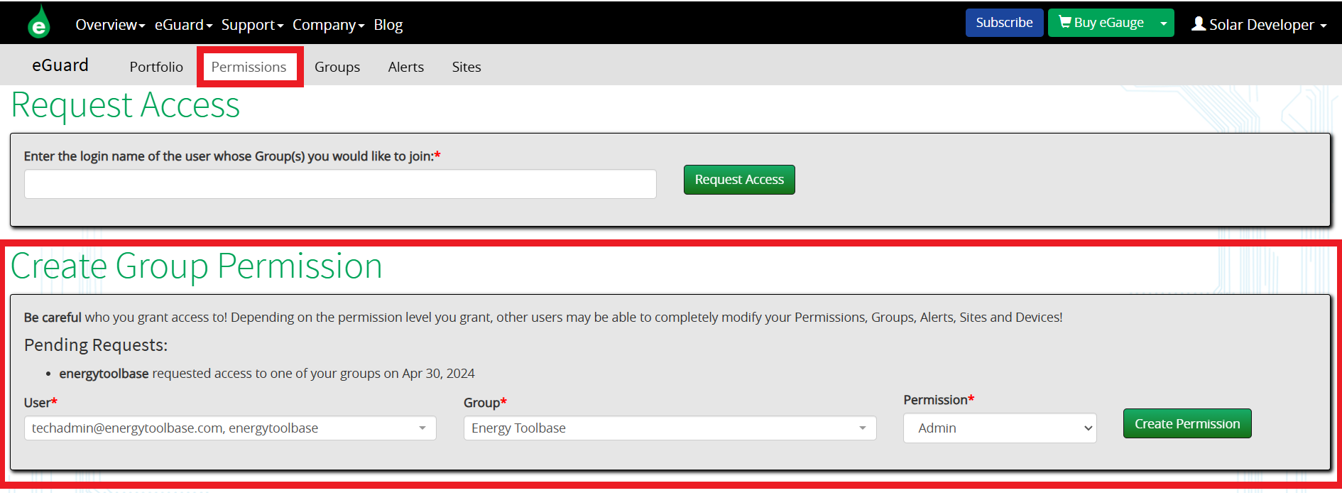 pending eGauge group access request from Energy Toolbase - With Notes.png
