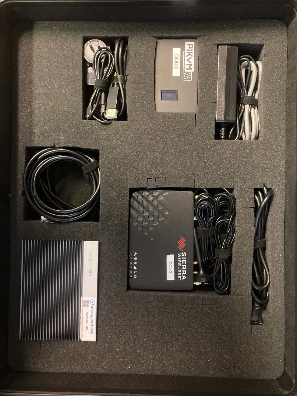 A black box with several electronic devices

Description automatically generated